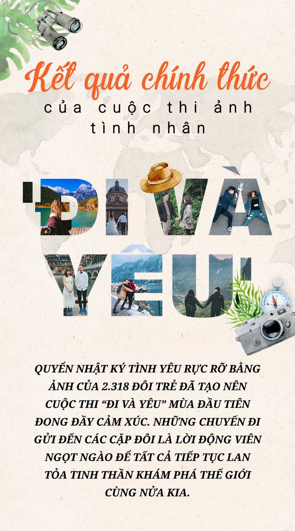 Kết quả chính thức của cuộc thi ảnh tình nhân 'Đi và Yêu'